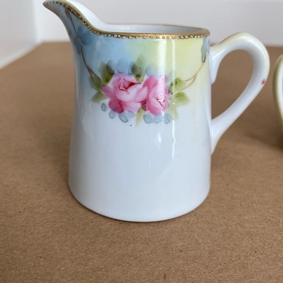 Vtg Nippon Hand Painted Cream and Sugar Pair Fine China - Picture 12 of 13